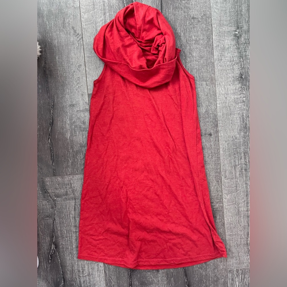 Orange red American Apparel Cowl Neck Dress